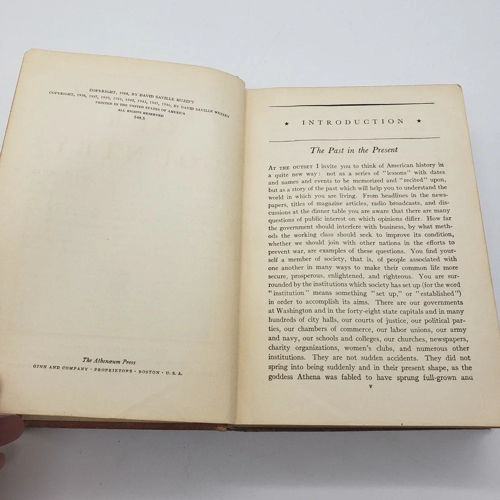 1948 A History of Our Country by David Seville Muzzey BIG HC Illustrated Color‎